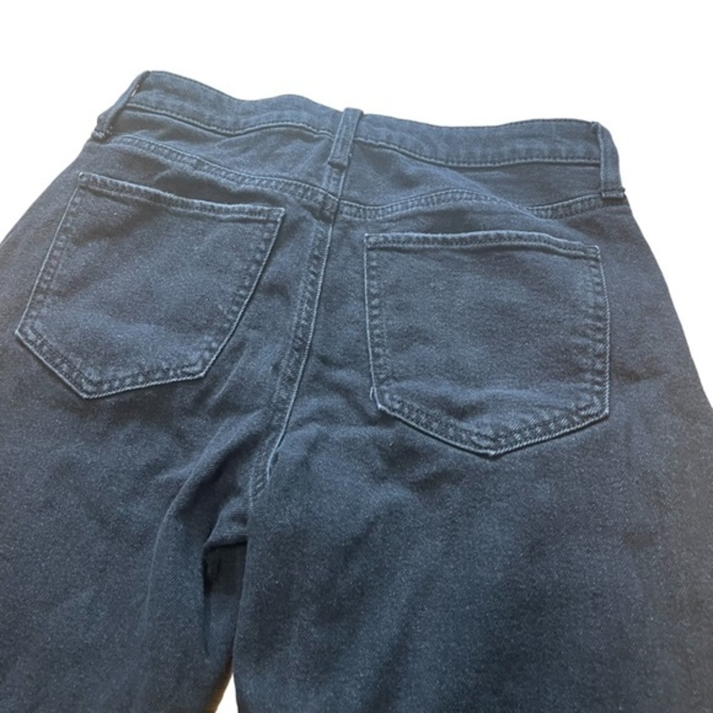 SO Juniors Black High Rise Distressed Mom Jeans. Ankle‎ Size 5 Waist 27 - Picture 7 of 10